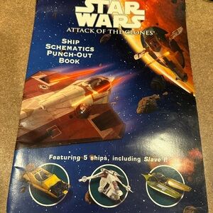 Star Wars Attack of the Clones Ship Schematics Punch-Out Book - new
